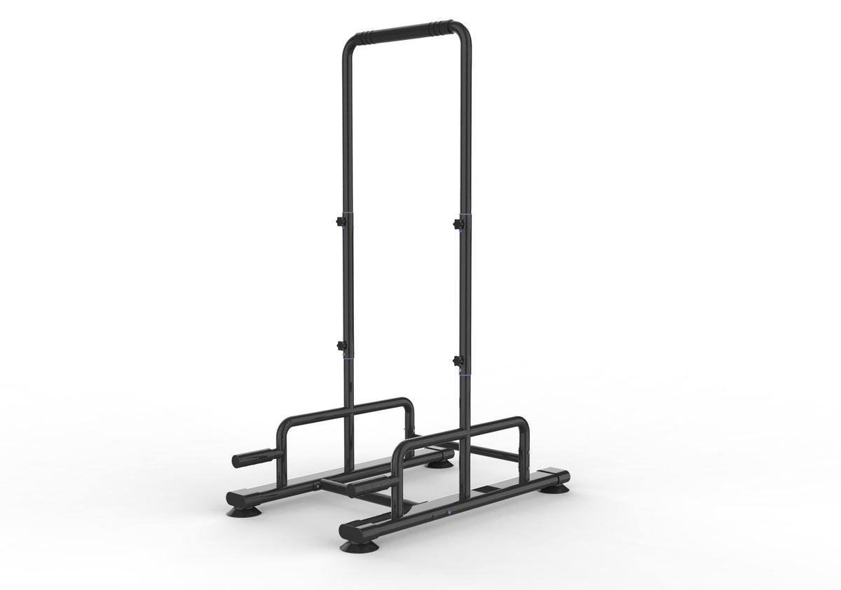 Free-standing pull-up bar station, side view